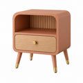Nachttisch 45 x 40 x 60 cm Holzwerkstoff Terrakotta mit Schublade Retro